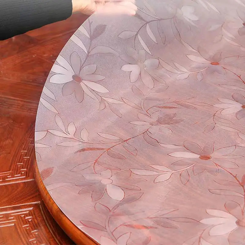 Waterproof PVC Transparent Round Tablecloth