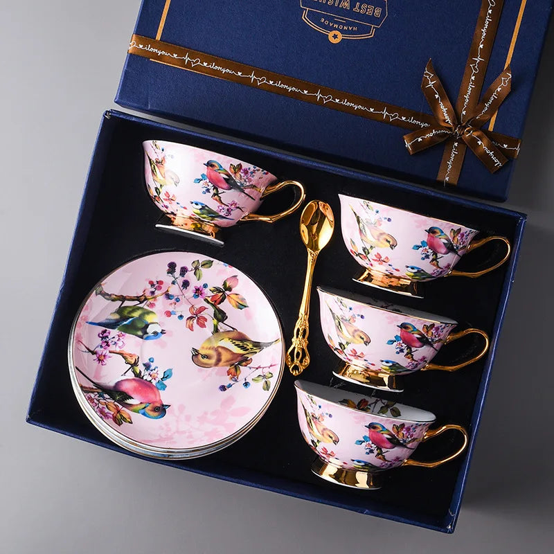 European Ceramic Coffee Cup Set Mug Teapot