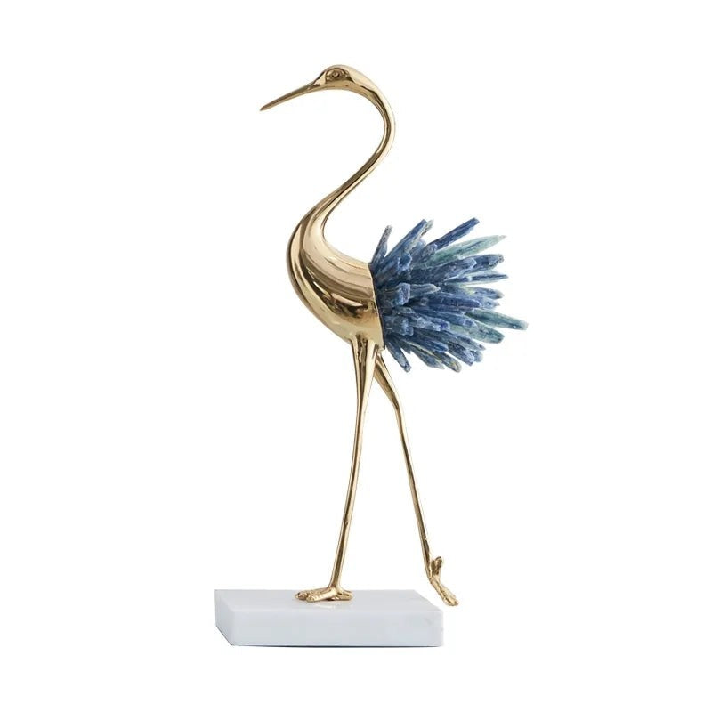 Swan and Artificial Crystal Ornaments Modern Minimalist