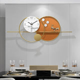 Nordic Large Metal Luxury Wall Clock with Pendulum