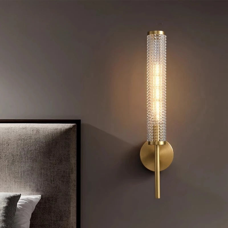 Copper Glass Luxury Postmodern Wall Lamp