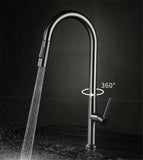 360 Rotation Pull Out Deck Mounted Sink Kitchen Faucet