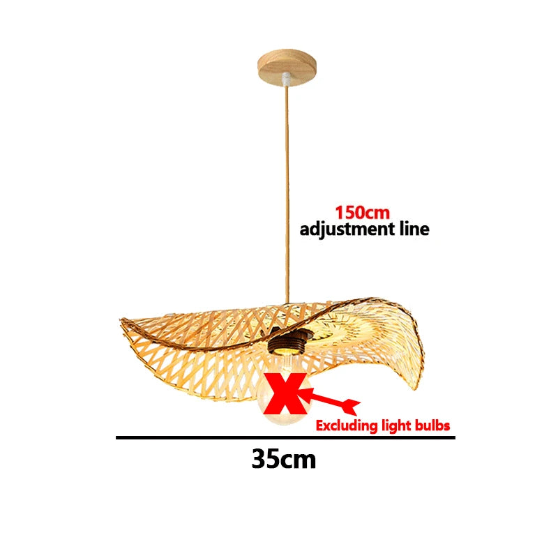 Rattan Bamboo Ceiling Hanging Lamp Pendant Light