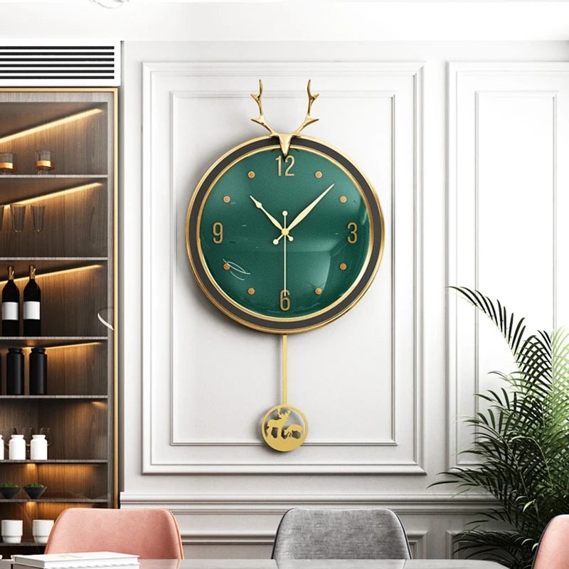 Luxury Modern Wall Clock Large Mechanism with Pendulum