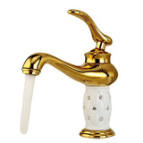 Gold Basin Finish Brass Tap Bathroom Faucet