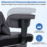 Office Cushion Massage Lumbar Pillow Adjustable Armrest Chair