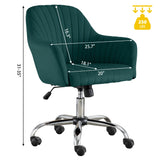 Adjustable Leisure Velvet Wheels Office Chair