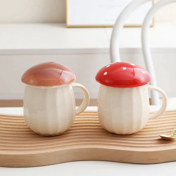Ceramic Mushroom Cup With Lid