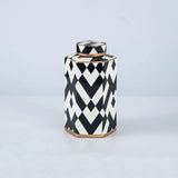Hexagonal Striped Grid Pot Modern Minimalist Vase