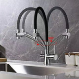 3 Way Kitchen Tap Extendible Shower Head 360° Faucet