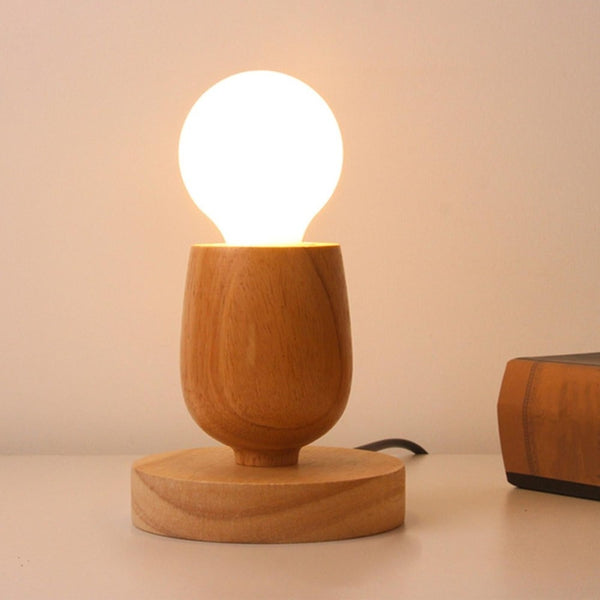 Small Wooden Base Table Lamp