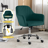 Adjustable Leisure Velvet Wheels Office Chair