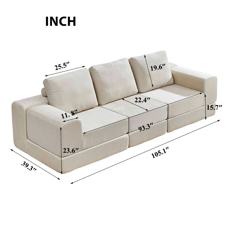 Modern Compressed Sectional Corner Sofa