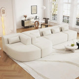 Modular Sectional L Shaped Boucle Fabric Modern Upholstered Sofa