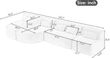 Modular Sectional L Shaped Boucle Fabric Modern Upholstered Sofa