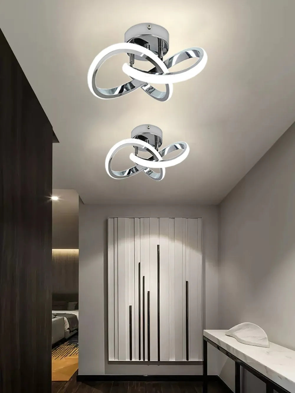 Circle Intercept Shape LED Modern Minimalist Ceiling Lights Lamp