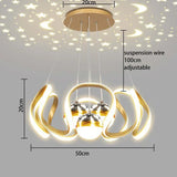 Nordic Abstract LED Bulbs Hanging Pendant Chandelier