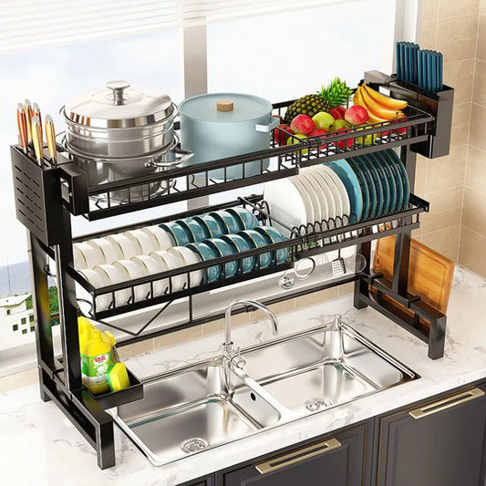 Storage Rack Dish Drainer Organizer