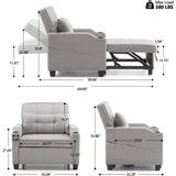 Sleeper 3 in 1 Convertible Bed Adjustable Recliner Sofa