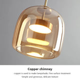 Nordic Glass Smoke Hanging Modern Pendant Lamp