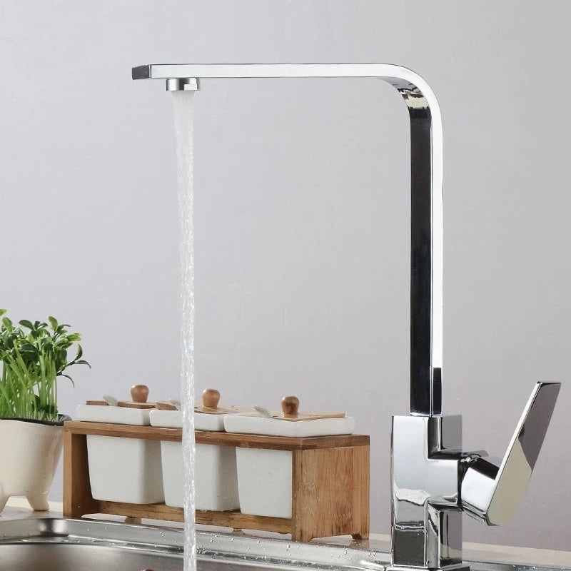 Kitchen 360 Degree Rotating Sink Deck Mounted Faucet