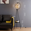 Globe Clear Smoky Glass Round Standing Light