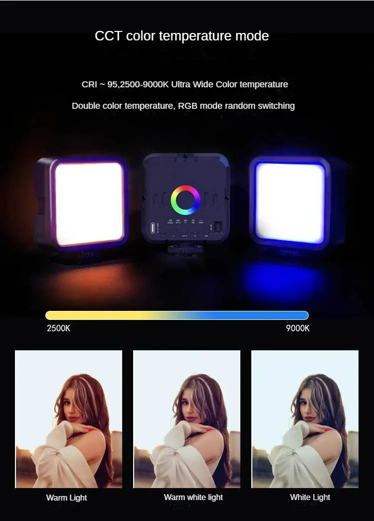 Portable Adjustable Mini Rgb Led Rechargeable Light