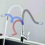 Silica Gel Rotating Deck Mount Kitchen Sink Faucet