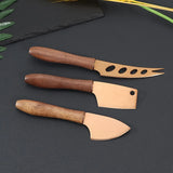 Stainless Steel Soft Food Knives with Black Walnut Wood Handle