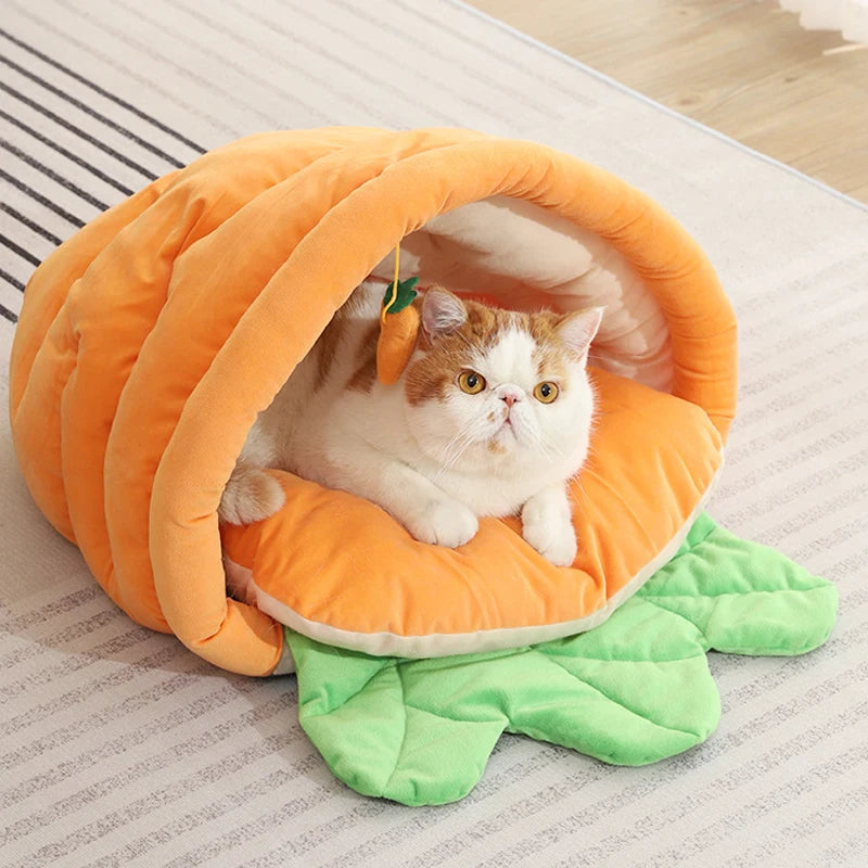 Thick Plush Bed, Carrot-Shaped Nest With Non-Slip Bottom