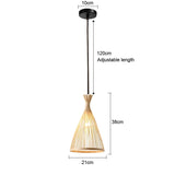 Bamboo Chandelier Pendant Lamp Hanging Wood Ceiling Light