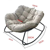 Padded Cushion Rattan Swing Lazy Chair