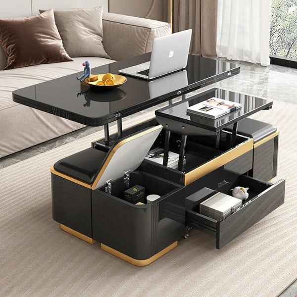 Multifunctional Folding Coffee Table With Lifting Table
