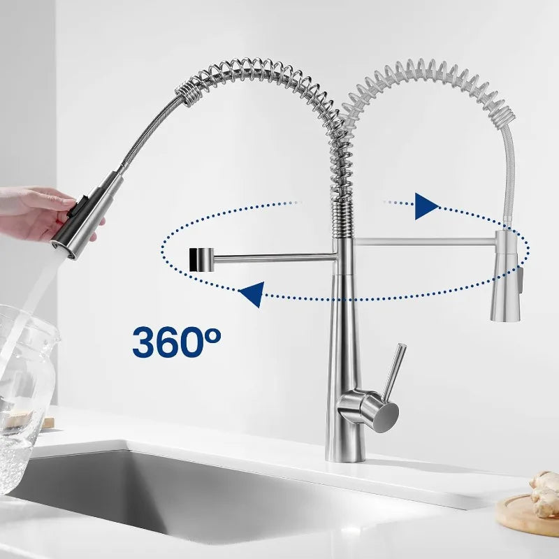 360° Rotation Sprayer Extendable 3 Jet Kitchen Faucet