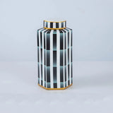 Hexagonal Striped Grid Pot Modern Minimalist Vase