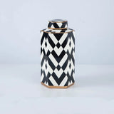 Hexagonal Striped Grid Pot Modern Minimalist Vase
