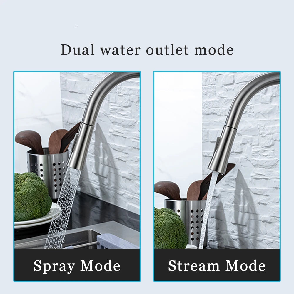 Pull Out Sensor Kitchen Touch Control Faucet