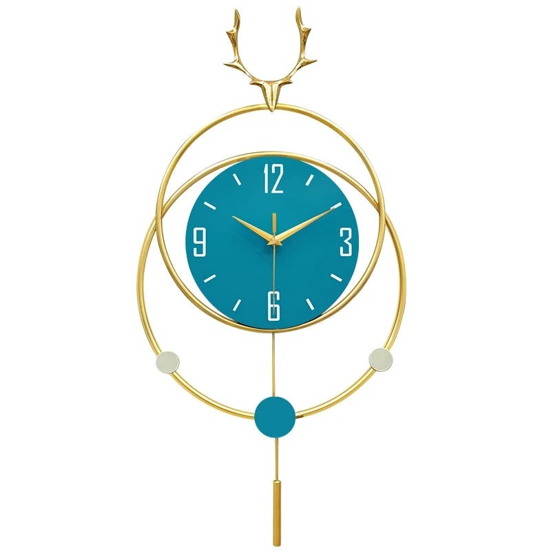 Large Size Luxury Pendulum Digital and Mechanical Wall Clock