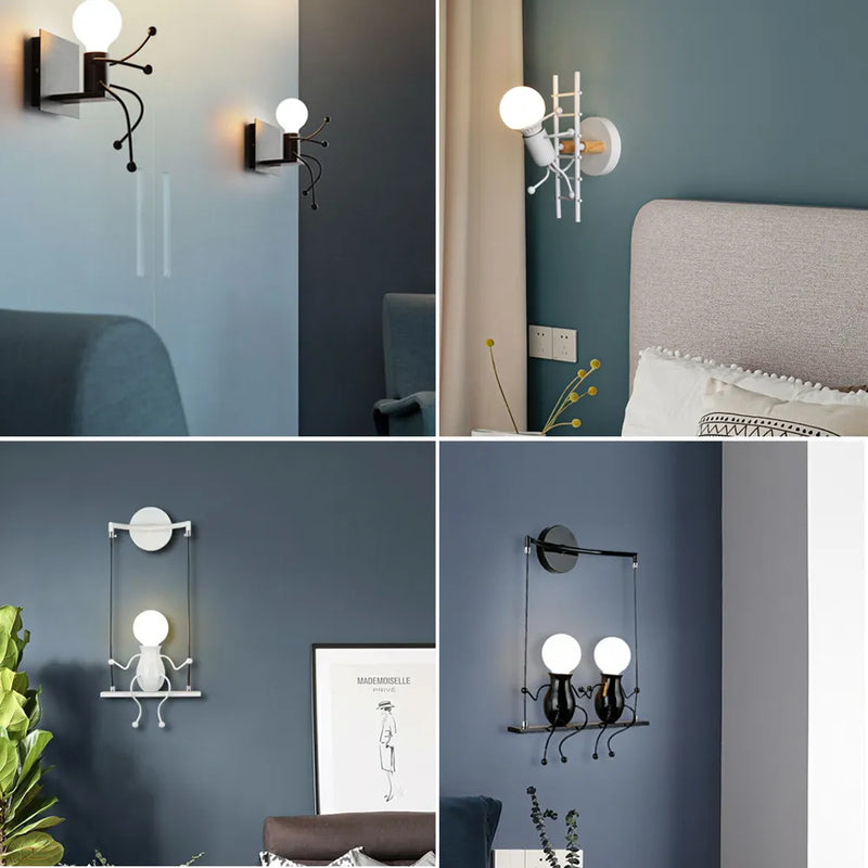 Nordic Cartoon Style Modern LED Wall Lamp