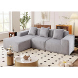 L-Shaped 4-Seater Corner Sofa, Deep Seat Design
