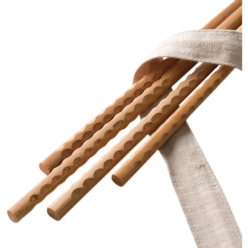 Extra Long Japanese Wooden Chopsticks, Polished Beech Wood