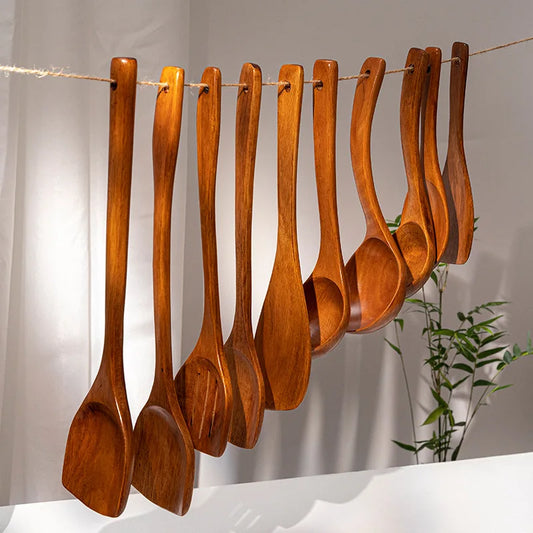 Wooden Home Kitchen Utensils Spoons and Shovels