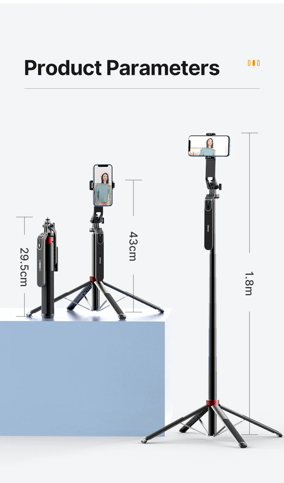 Smartphone Bluetooth Selfie Stick Desktop Tripod