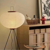 Japanese Paper Standing Light Button Switch Lamp