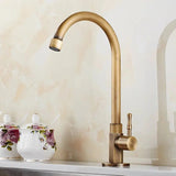 Kitchen Sink Antique 360 Rotation Single Hole Faucet