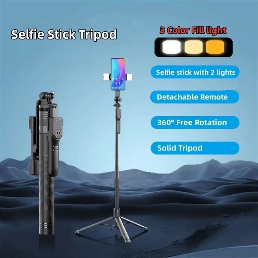 Foldable Smartphones Steady Wireless Selfie Stick Tripod