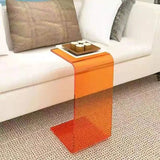 Acrylic Clear Side Rectangle  C Shape End Table