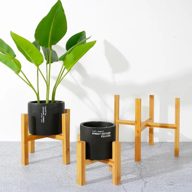 Small Wooden Floor Stand for Flower Pots