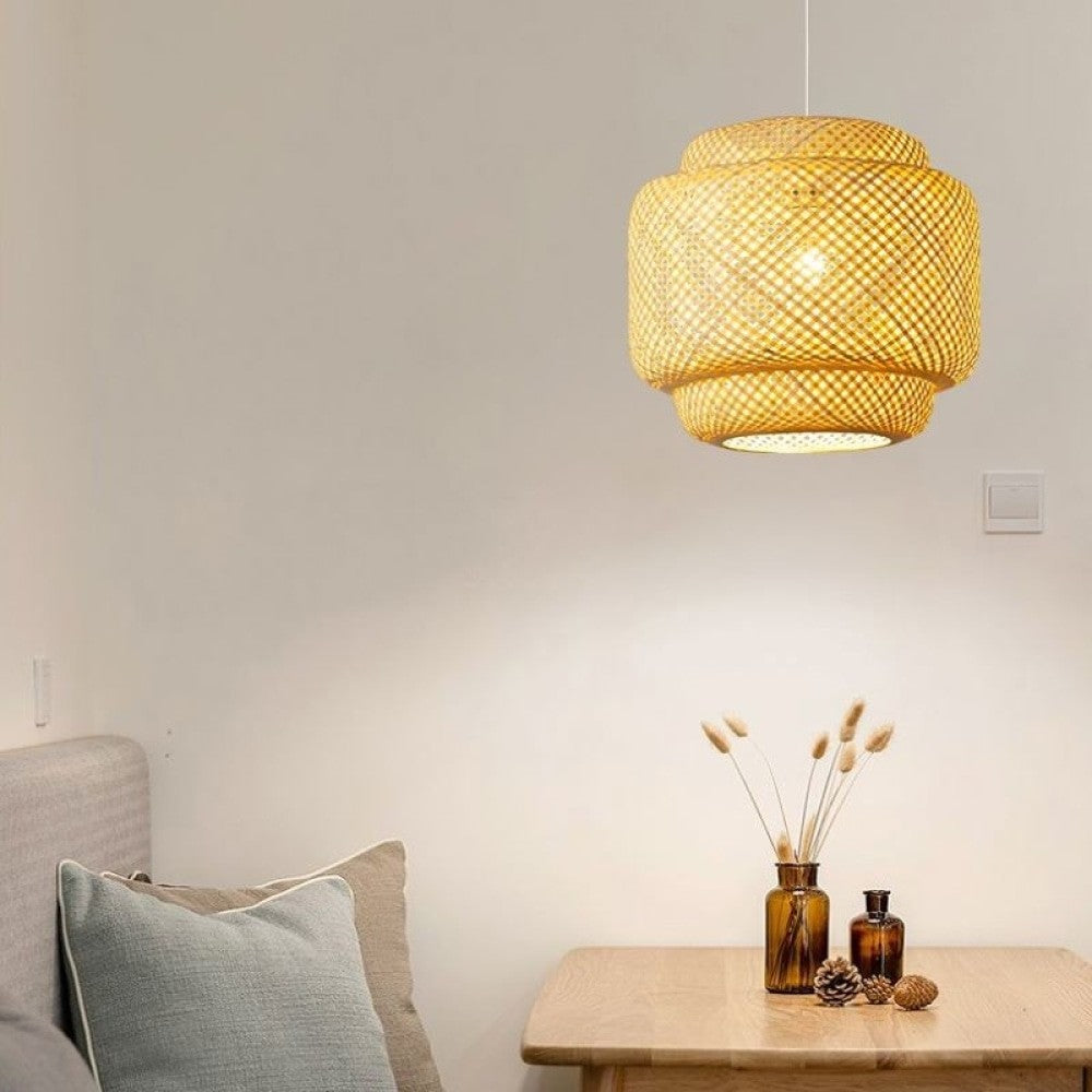 Lantern Style Handmade Bamboo Pendant Light