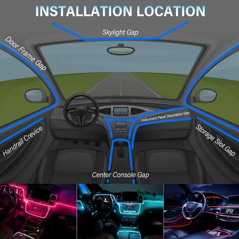 Neon Interior LED Lights for Car Decorative RGB